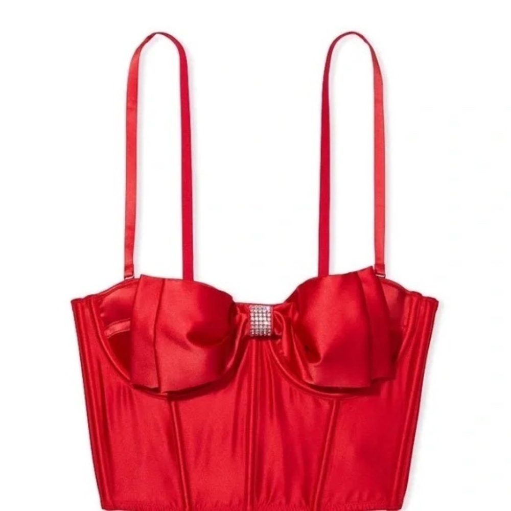 New! Victoria Secret DREAM ANGELS Cupped Bow Bra Top Lipstick 31652